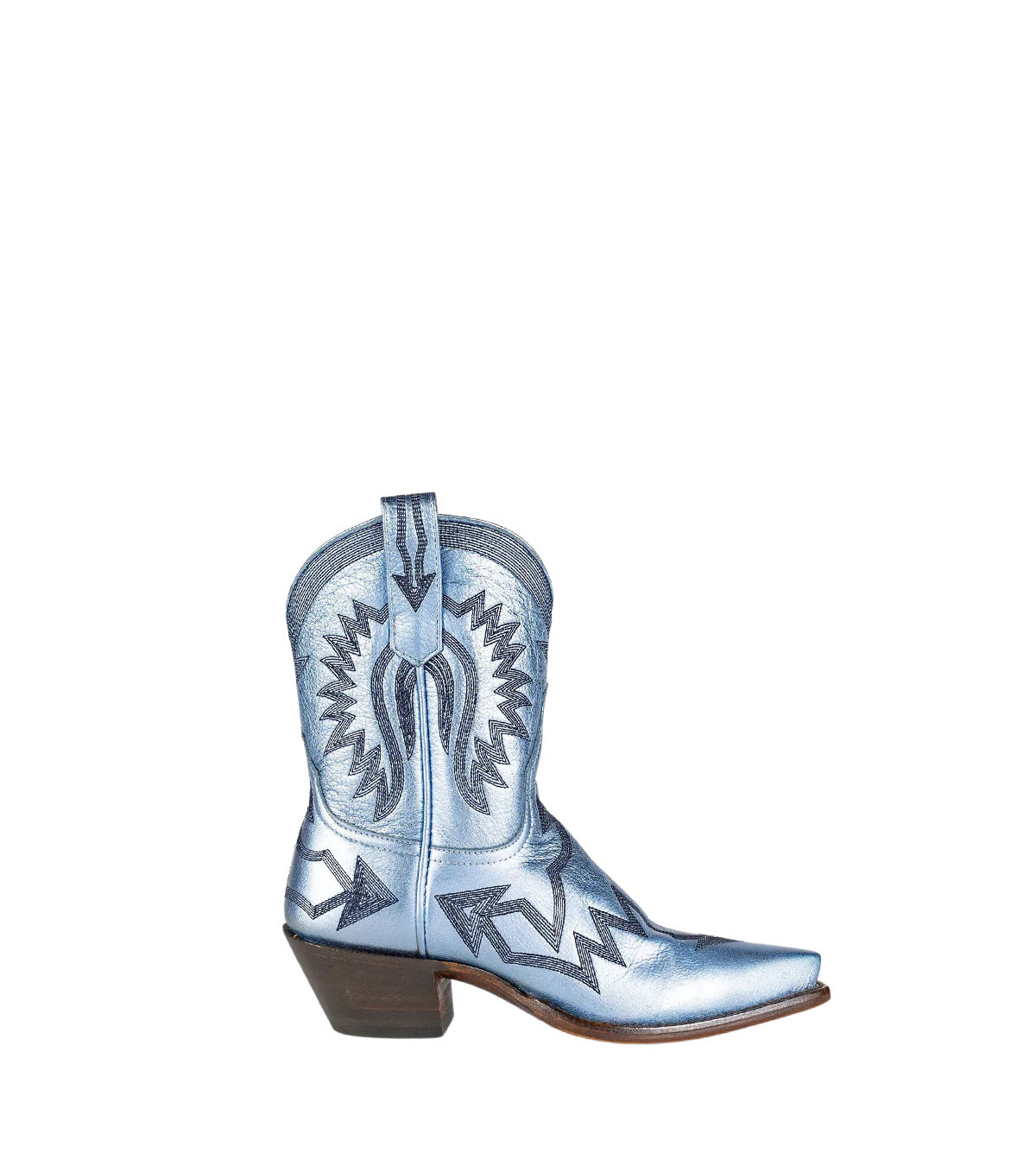 Maggie - Metallic Light Blue | Women’s Short Cowgirl Boot | Miron Crosby | Miron Crosby