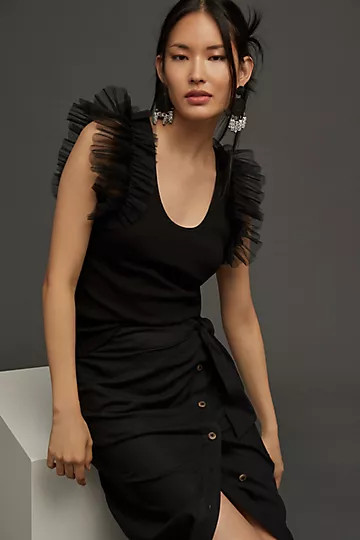 DOLAN Tulle Sleeve Tank Top | Anthropologie (US)