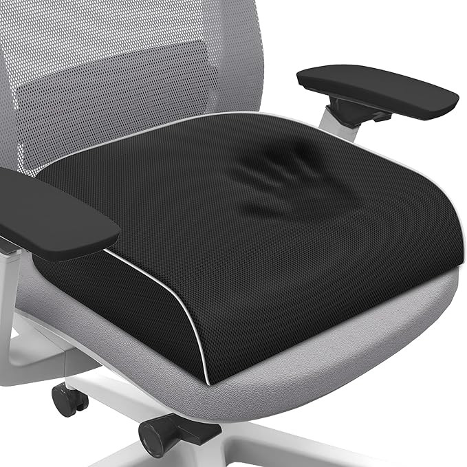Amazon.com: SweetSlubr Seat Cushion for Tailbone Pain Relief, Office Chair Cushion, Memory Foam L... | Amazon (US)