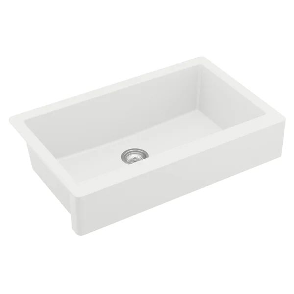 Quartz Retrofit 34" L X 21" W Farmhouse Kitchen Sink | Wayfair North America