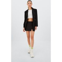 Stradivarius Mini Skirt With Slit Black 10 | Stradivarius (UK)