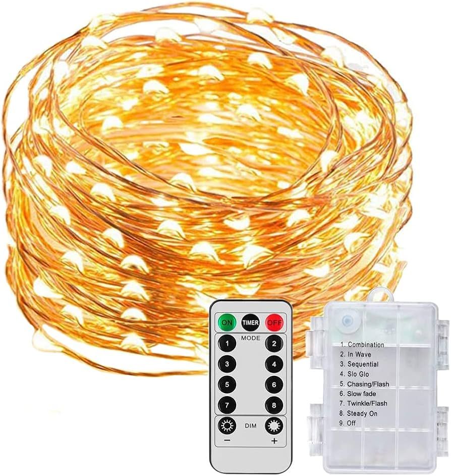 Fairy Lights Battery Operated String Lights - 60 LED Battery Powered String Lights Starry Lights ... | Amazon (US)