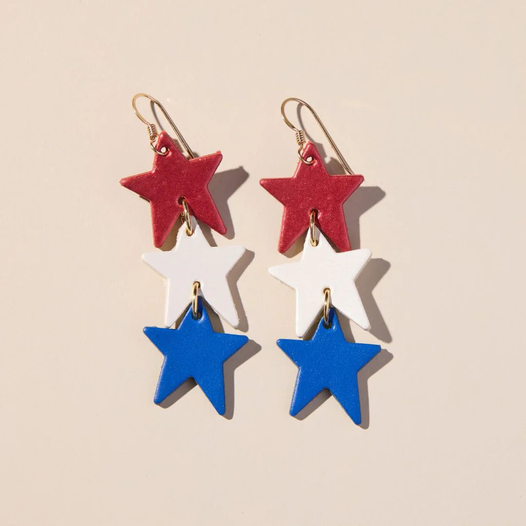 Red, White & Blue Liberty | Nickel and Suede