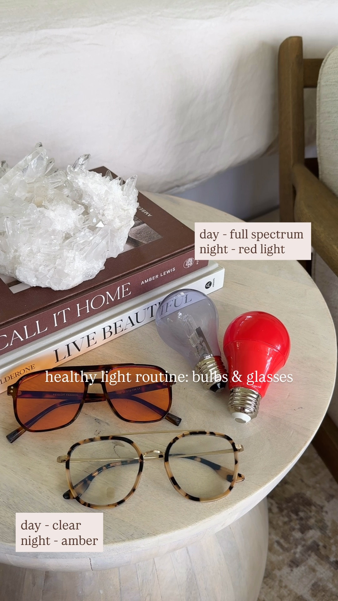 Healthy light routine: bulbs and glasses

Wellness
Self-care

#LTKselfcare #LTKOver40