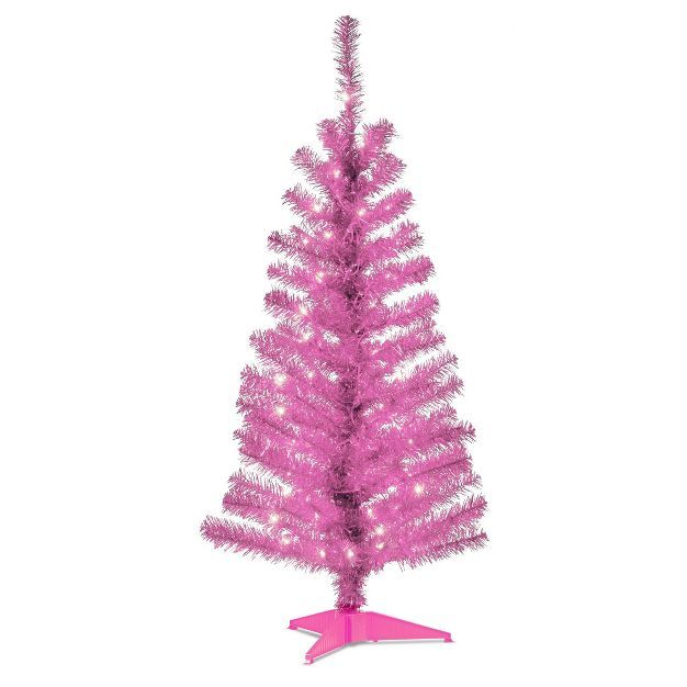 4ft Pre-lit Tinsel Artificial Christmas Tree Clear Lights - National Tree Company | Target