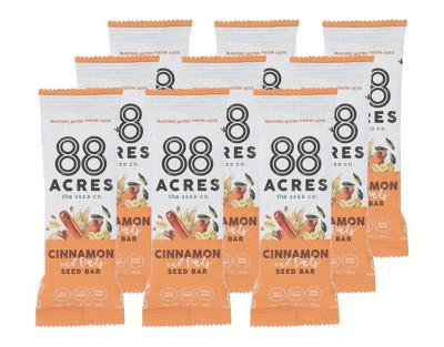 88 Acres Cinnamon And Oats Seed Bars - 9 bars, 1.6 oz | Target