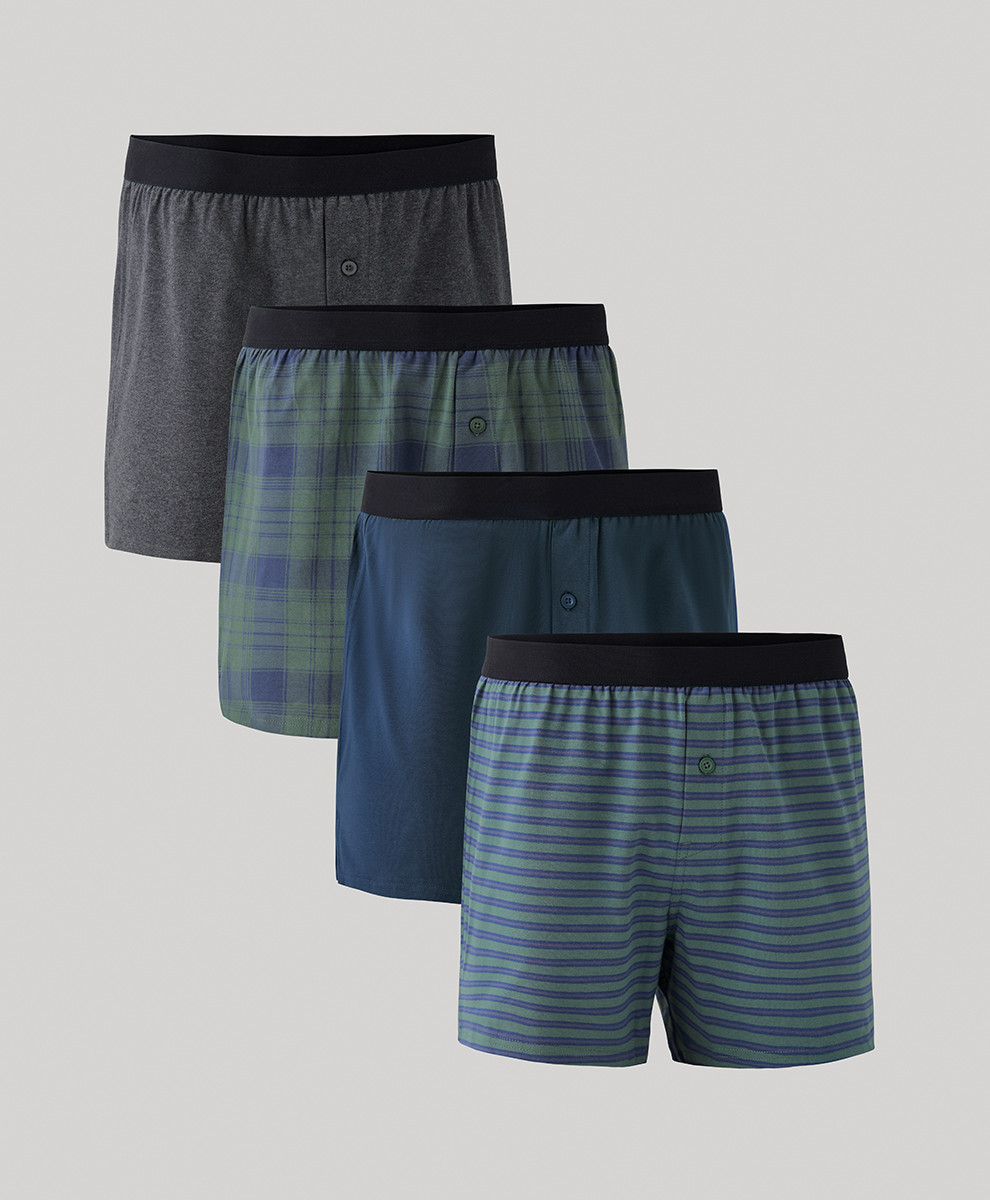 Men’s Everyday Knit Boxer 4-pack made with Organic Cotton | Pact | Pact Apparel