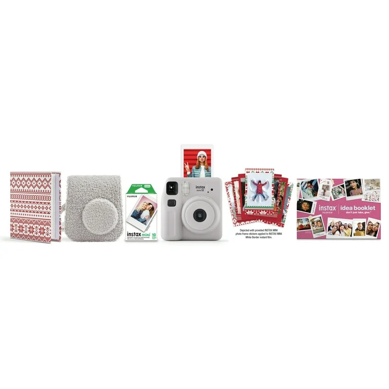 Fujifim Instax Mini SE Instant Camera Nordic Holiday Bundle 2024, Gray | Walmart (US)