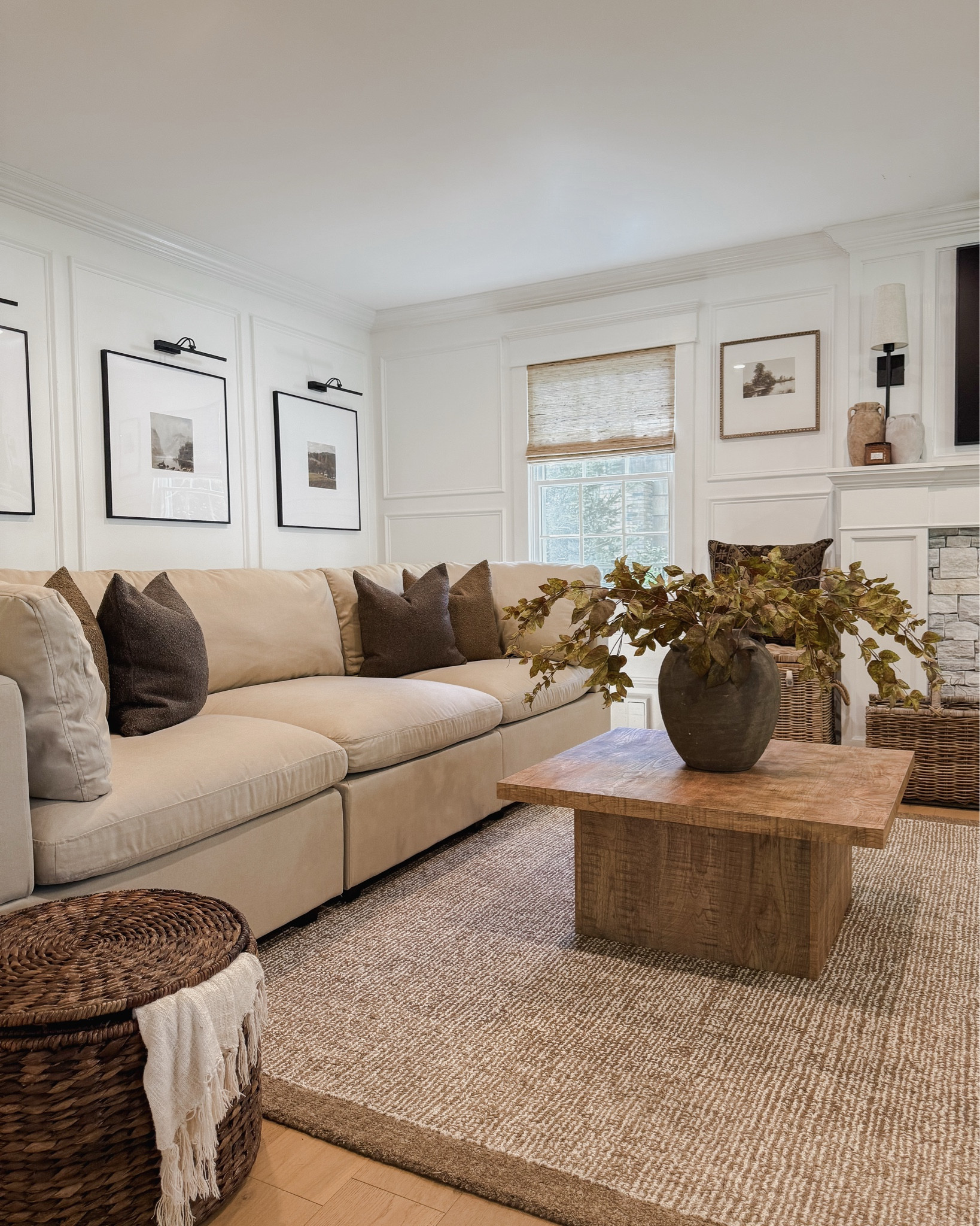 ** Neutral, earthy, & cozy living room sofa and decor. 



#LTKSaleAlert #LTKActive #LTKHome