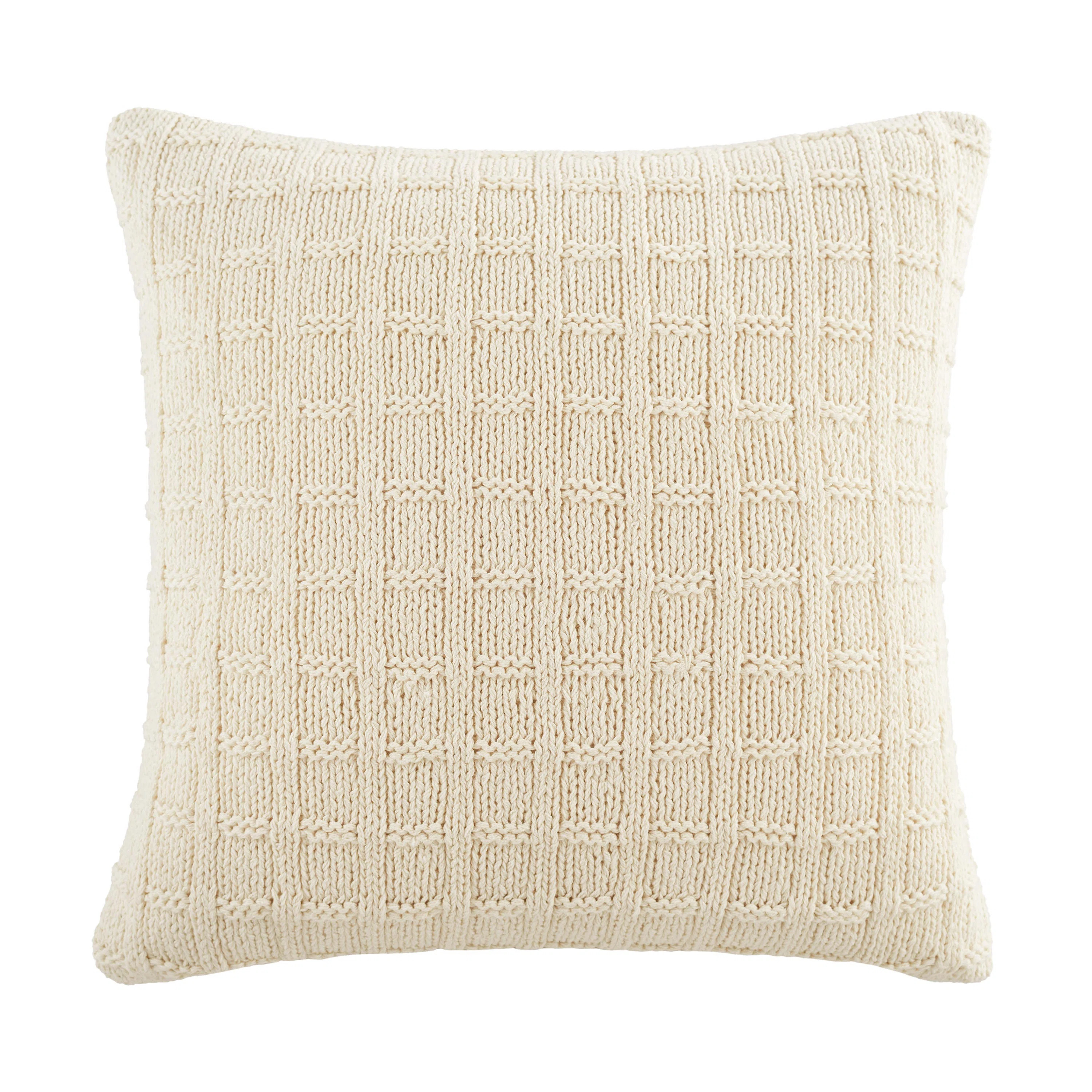 Southern Tide Zephyr Knitted Square Ivory Decorative Pillow | Wayfair North America