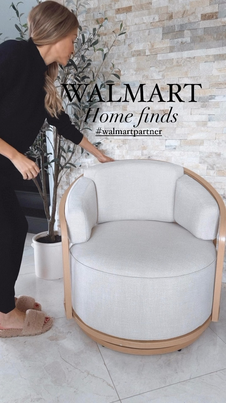 #walmartpartner Gorgeous Chair I got on @walmart that looks expensive but it’s not! It’s comfortable and it spins! 
I also got a beautiful kitchen runner that looks beautiful! Non slippery! 



#LTKU #LTKSeasonal #LTKHome