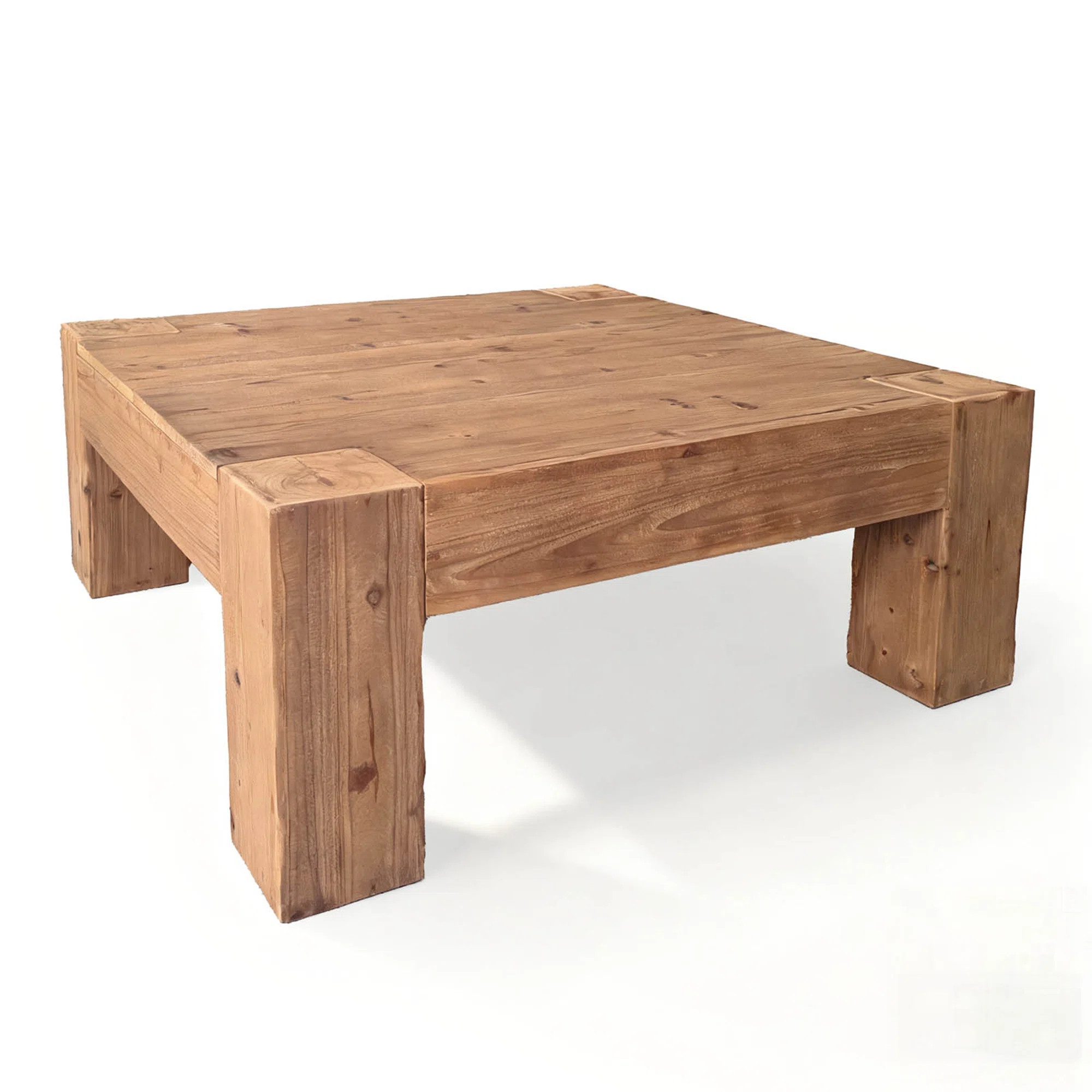 Solid Wood Coffee Table With Wabi-Sabi Aesthetic And Sturdy Mortise-Tenon Construction, Perfect F... | Wayfair North America