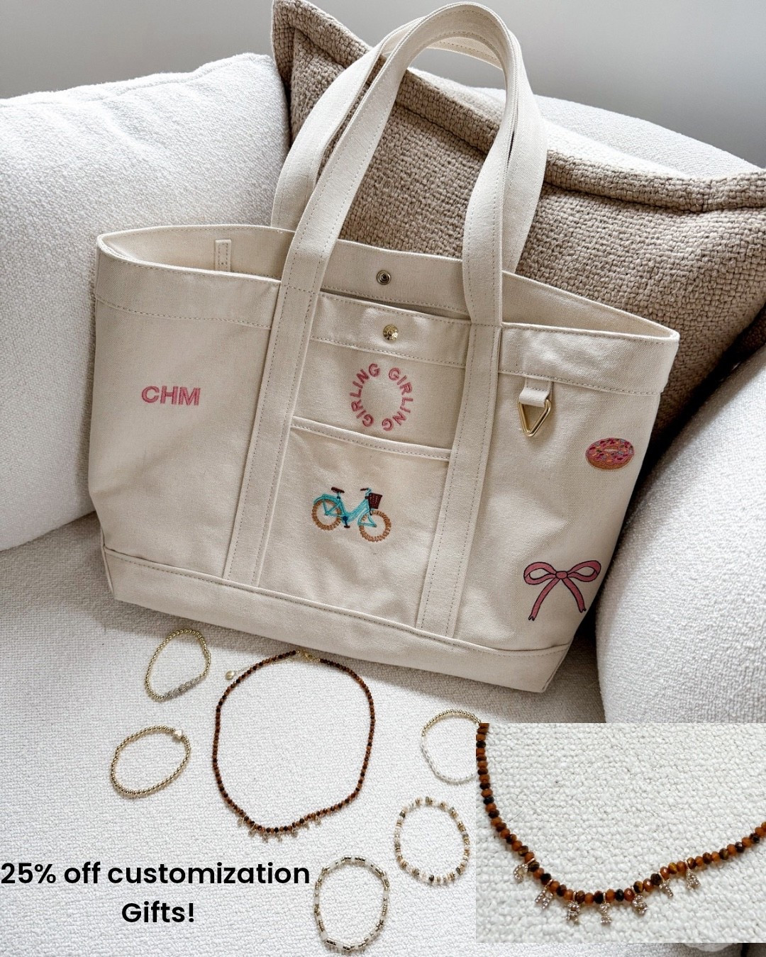 25% off customizable gifts from bauble bar! Perfect for the holidays 
Bag color natural 
Size mediumm

#LTKHoliday #LTKGiftGuide #LTKFindsUnder50