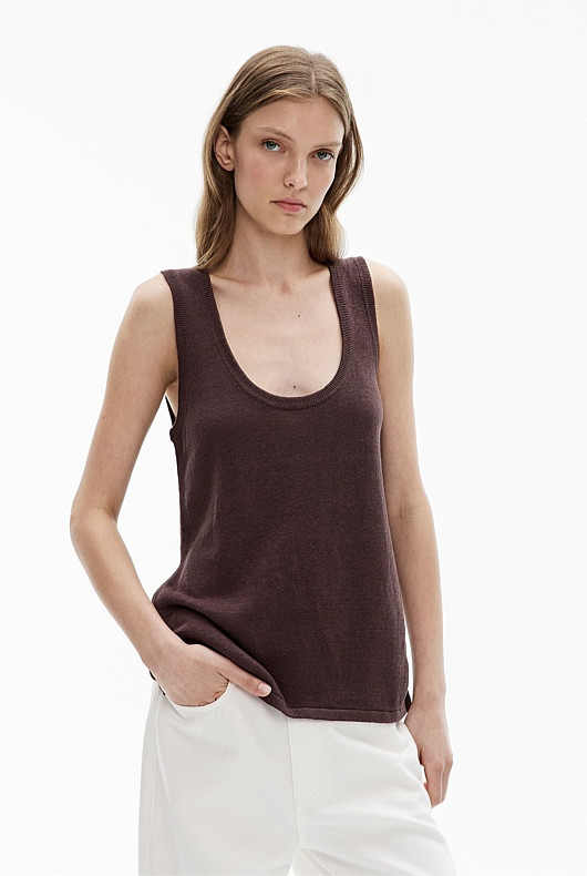 Longline Knit Tank Top | Witchery (AU)