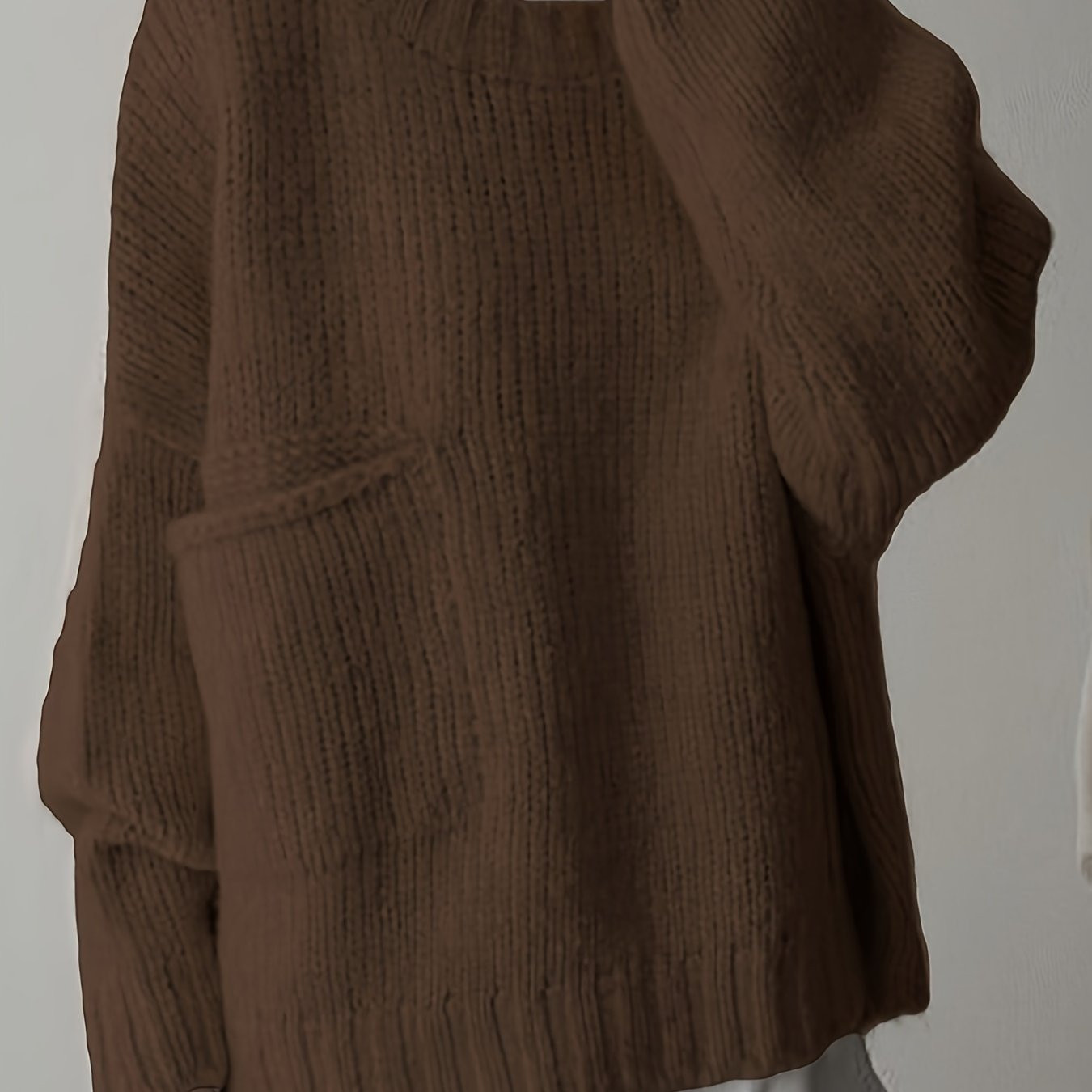 cozy pink pullover sweater side pockets casual - Temu | Temu Affiliate Program