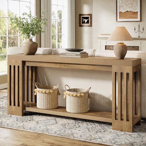 Tribesigns Farmhouse Console Table, 70.9-Inch Sofa Table Behind Couch with Vertical Stripe Legs, ... | Amazon (US)