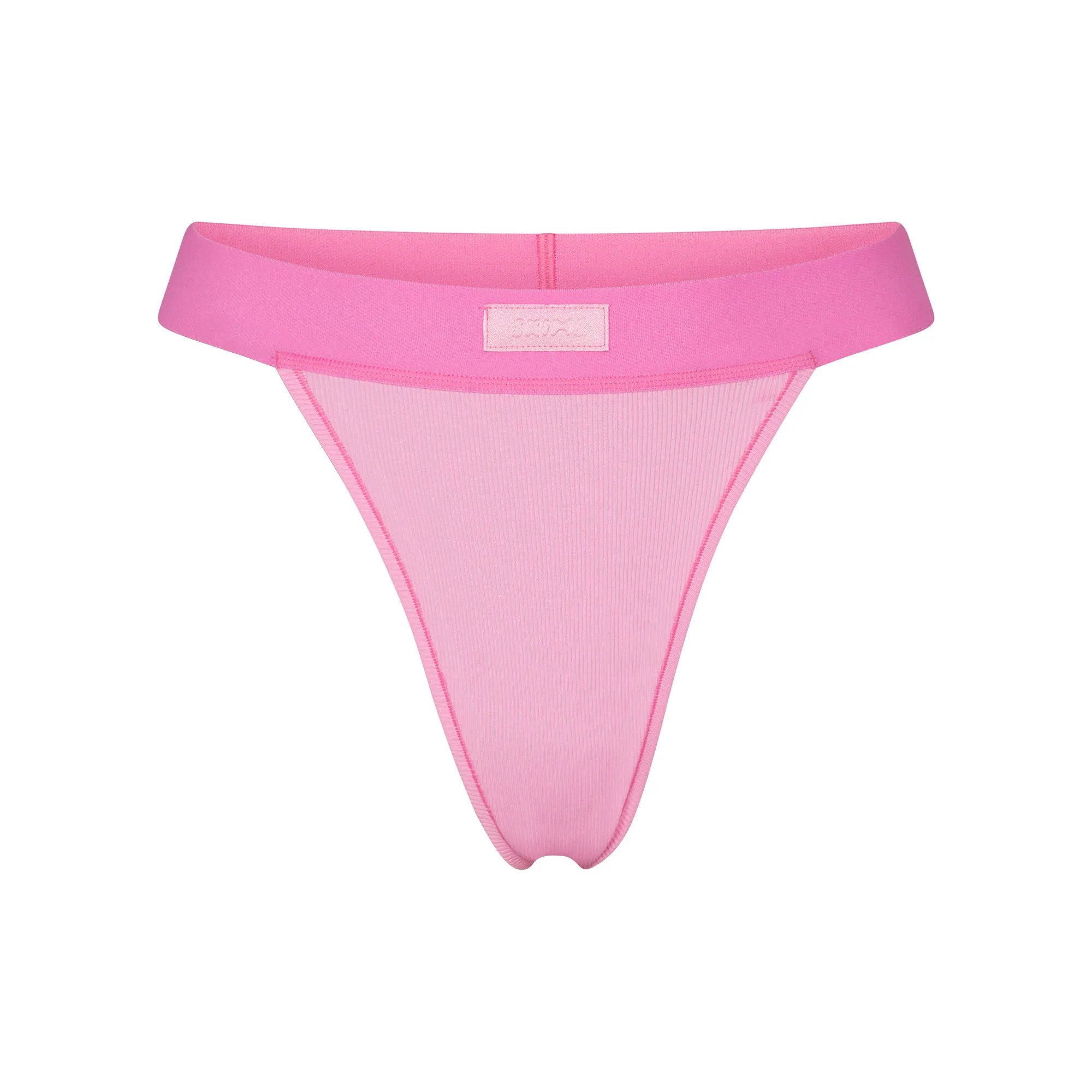 COTTON RIB THONG | SKIMS (US)