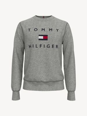 Tommy Hilfiger Men's Essential Logo Crewneck Sweatshirt Grey Heather - XL | Tommy Hilfiger (US)