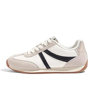 LUCKY STEP Women's Retro Fashion Sneakers Non Slip Comfortable Casual Running Shoes Breathable Cl... | Amazon (US)