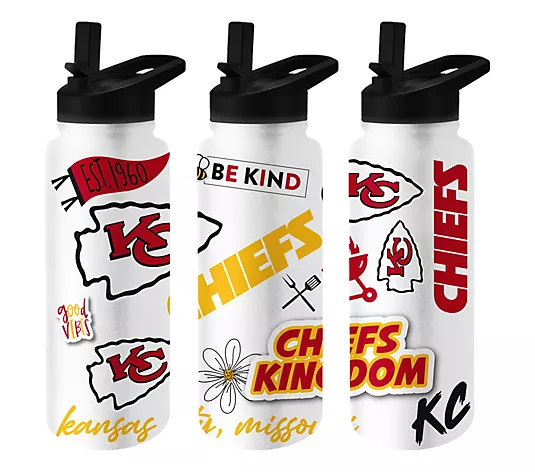 Logo Brands NFL 34oz Stainless Steel Quencher Bottle - QVC.com | QVC