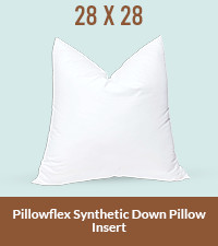 Pillowflex Synthetic Down Pillow Insert - 26x26 Down Alternative, Ultra Soft Large Square Europea... | Amazon (US)