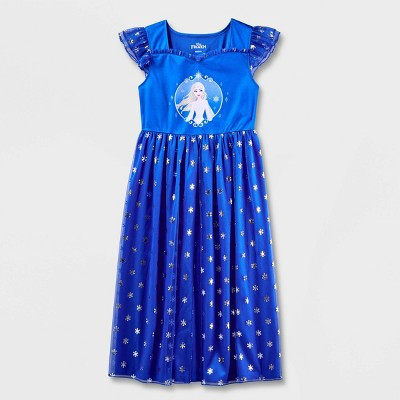 Girls' Disney Frozen Elsa Fantasy NightGown - Blue S | Target