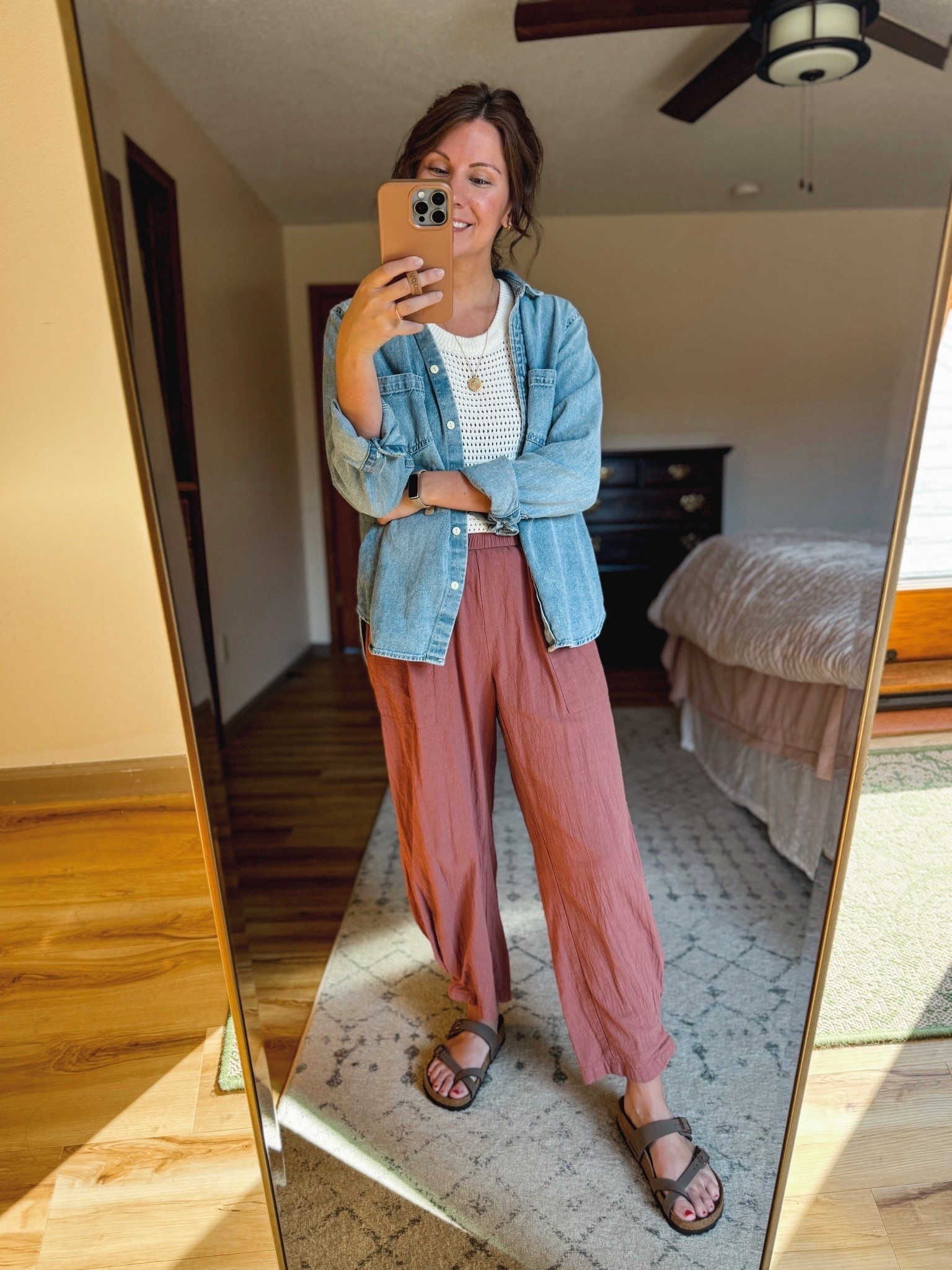 Wearing size small in my sweater tank (I also own in the tan color), size small in my denim shirt (sold out—linked similar!), and size xs in my pink pants (sold out—linked dominoes options. The Tarse pair from Amazon looks like the same color)

My sandals I sized down in (36) and I also linked a more affordable version🤎


#LTKgrwm #LTKPetite #LTKootd