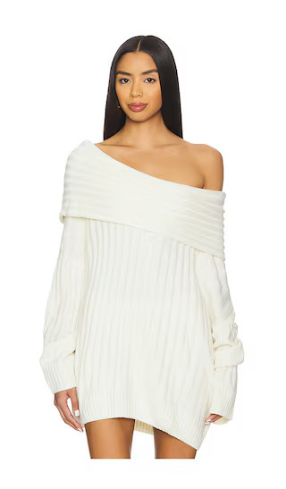 Oversized Off Shoulder Sweater in Ivory | Revolve Clothing (Global)