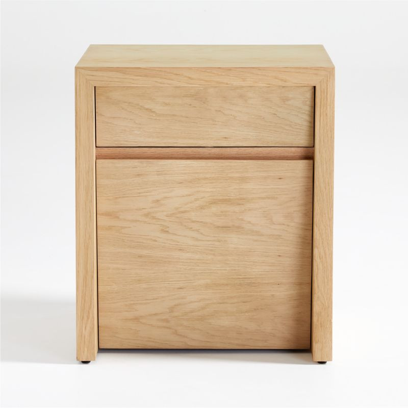 Vander Natural White Oak Wood Storage End Table + Reviews | Crate & Barrel | Crate & Barrel
