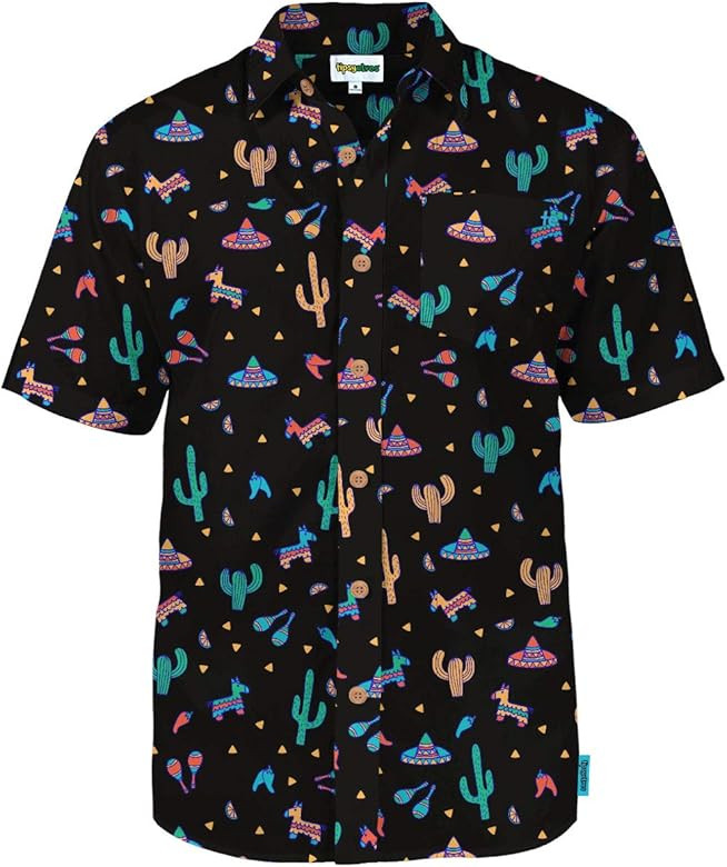 Men's Bright Hawaiian Shirts for Spring Break and Summer - Horizontal Stretch Aloha Shirt for Guy... | Amazon (US)