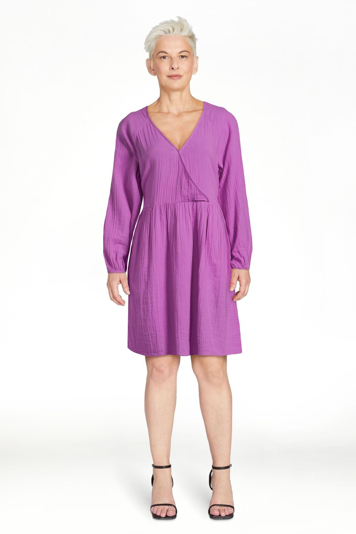Time and Tru Women’s Mini Wrap Dress, Sizes XS-XXXL - Walmart.com | Walmart (US)