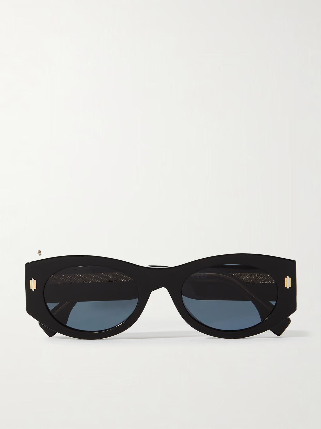 Fendi Eyewear - Roma Oval-frame Acetate Sunglasses - Black | NET-A-PORTER (UK & EU)