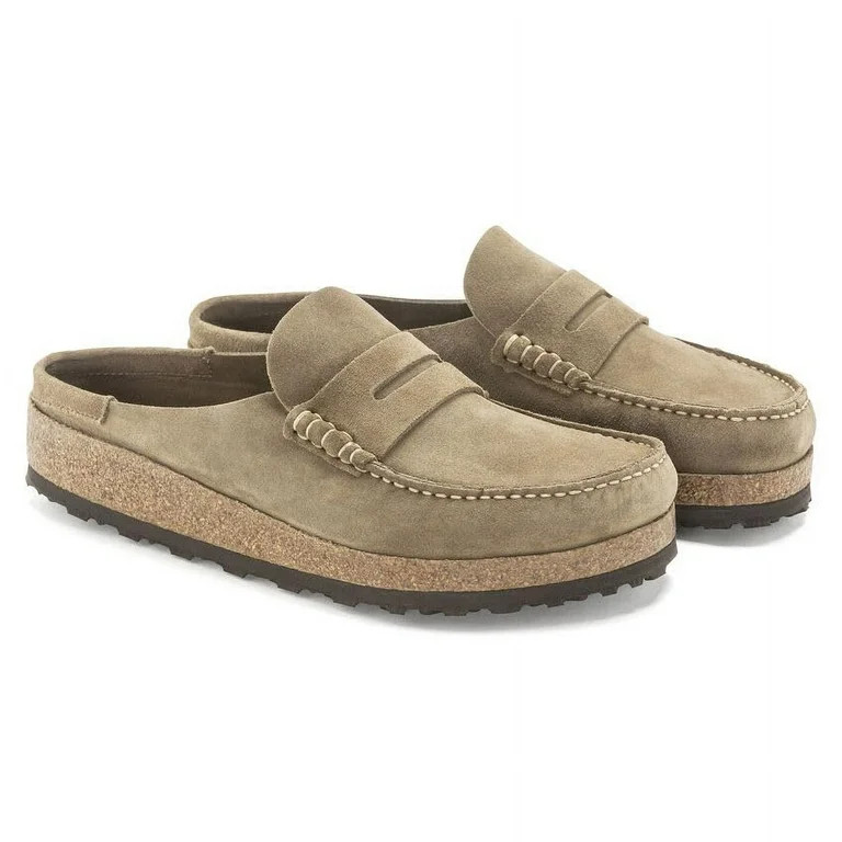 BIRKENSTOCK Naples Suede Leather Clogs - Moccasin Comfort with Striking Stitching and Cushioned C... | Walmart (US)