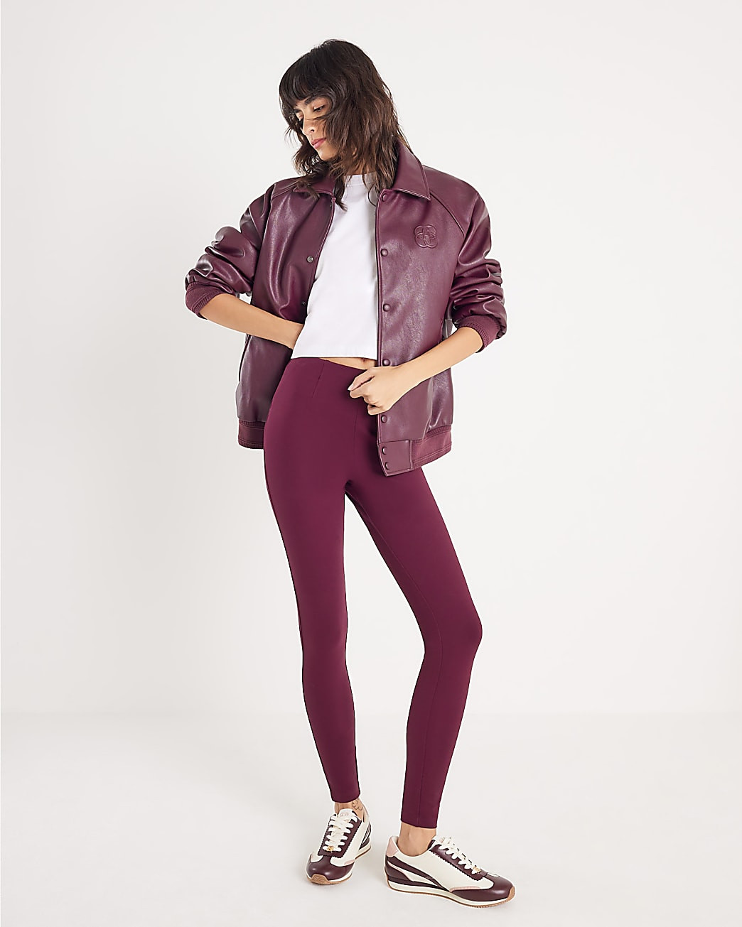 Red Ponte Leggings | River Island UK & IE