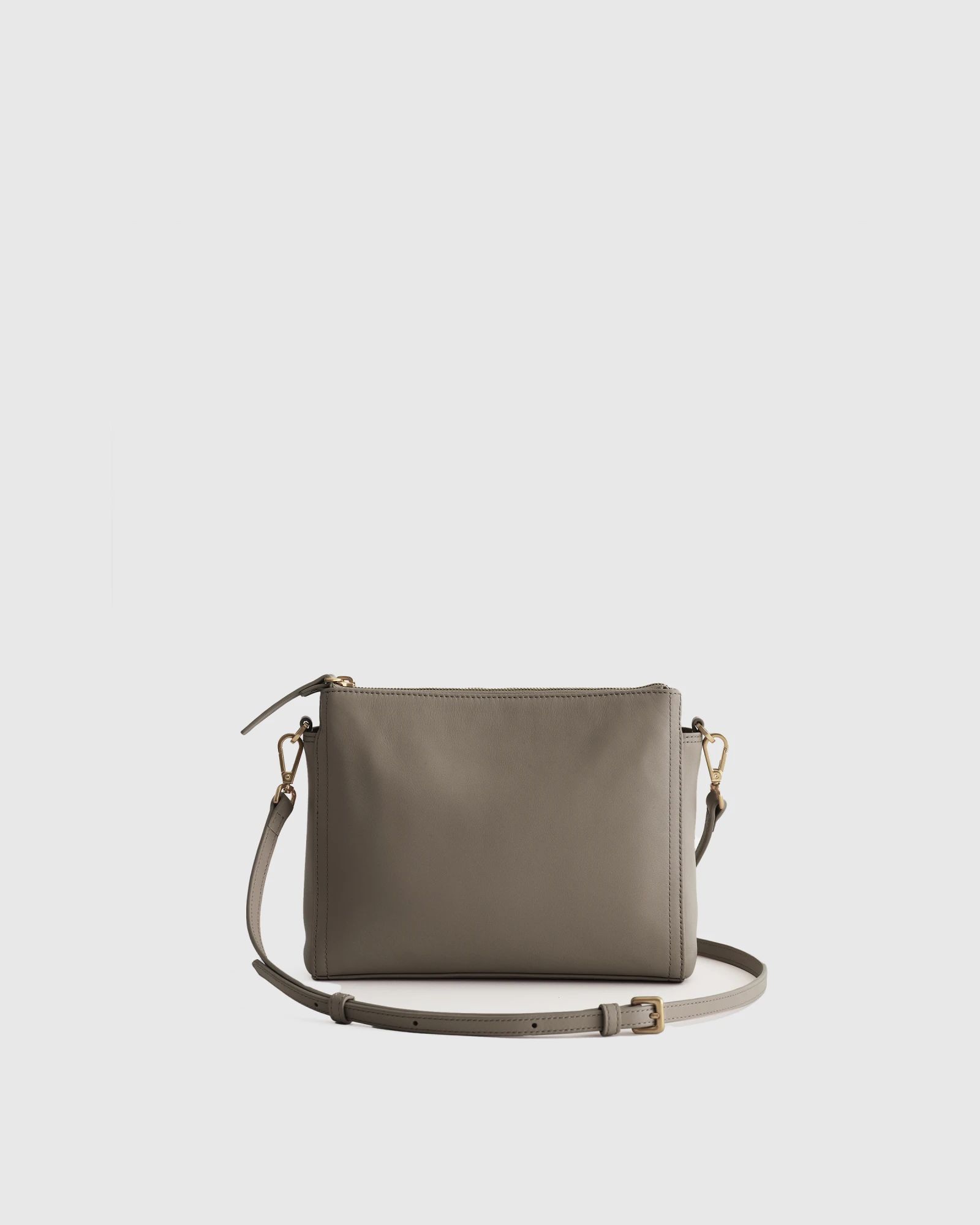 Italian Leather Triple Compartment Crossbody | Quince