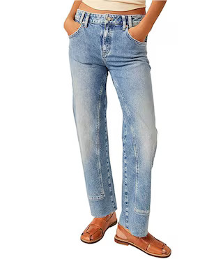 Free People Risk Taker High Rise Straight Leg Jeans | Dillard's | Dillard's