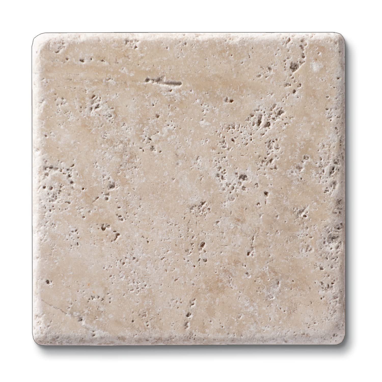 Thirstystone 4 Pack Natural Travertine Absorbent Stone Coasters with Protective Cork Backing | Amazon (US)