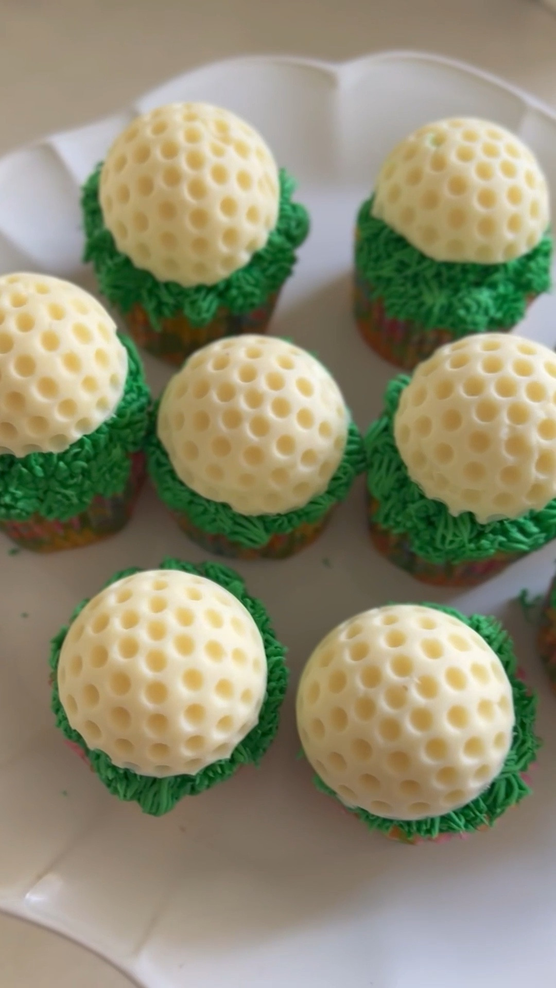 Masters golf ball cupcakes! Masters golf tournament party. Golf ball silicone mold. 💚⛳️