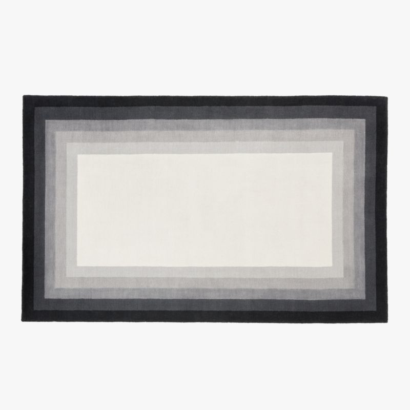 Maverick Ivory/Grey Handloomed Rug 5'x8' + Reviews | CB2 | CB2