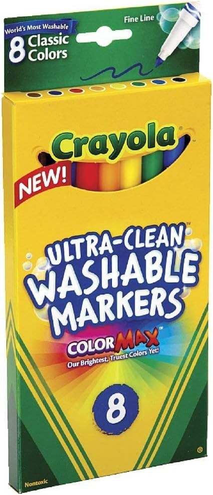 Bulk Buy: Crayola Fine Line Classic Colors Washable Markers 8/Pkg Classic Colors 58-7809 (3-Pack) | Amazon (US)