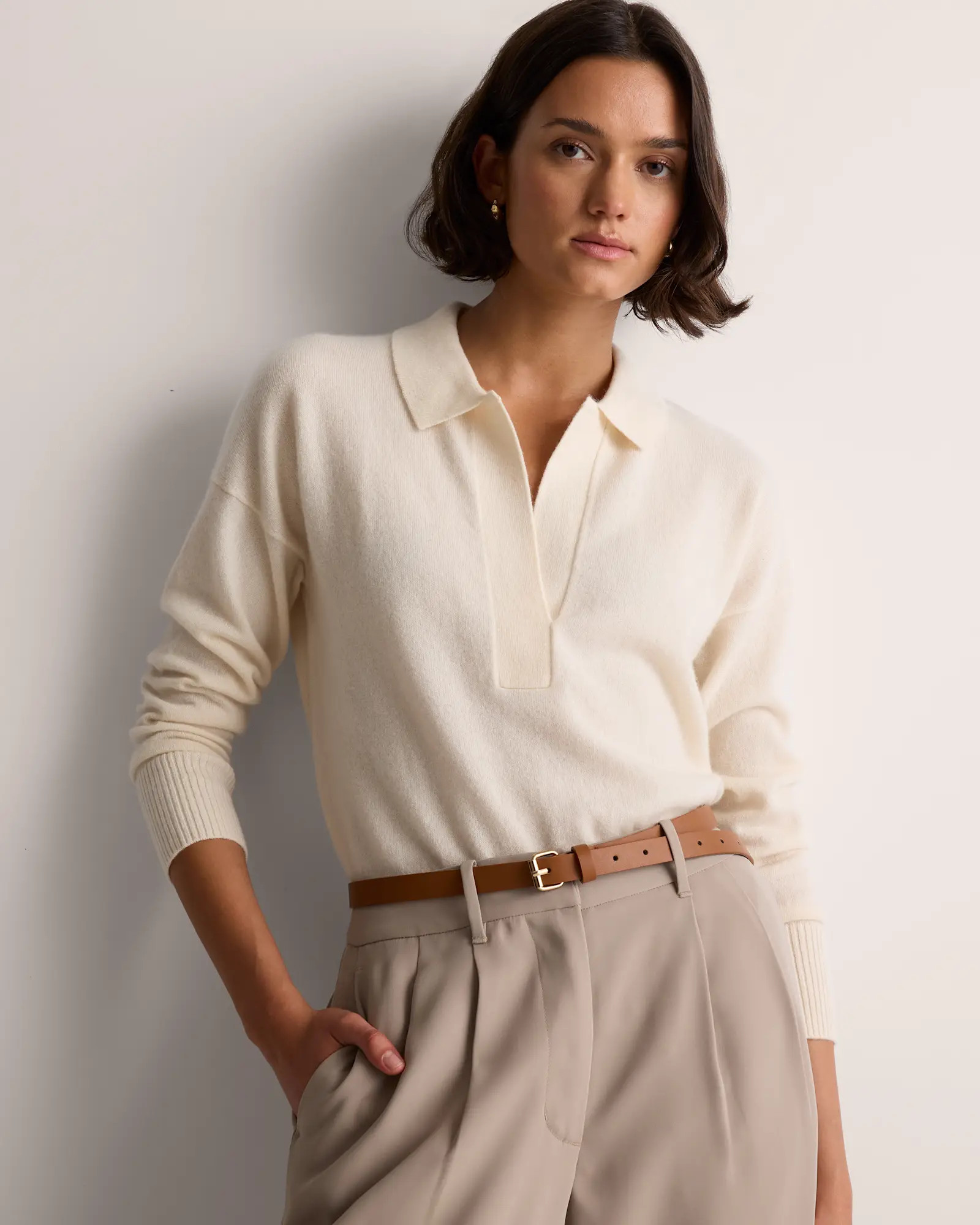 Mongolian Cashmere Polo Sweater | Quince