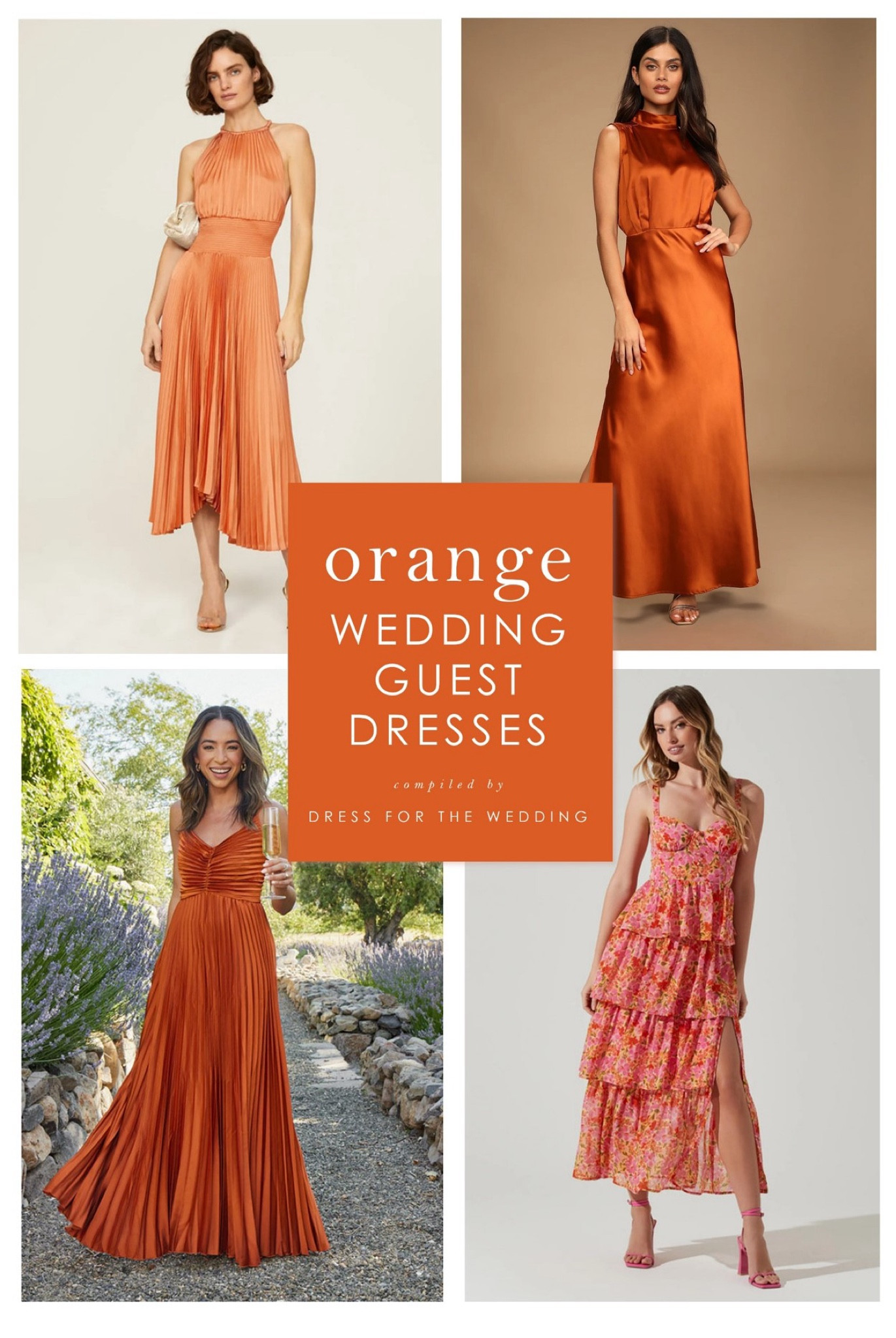 strapless open back dress Orange Soleil Pleated Maxi Dress main image 1