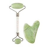 Skin Gym Jade Workout Set Facial Roller and Gua Sha for Wrinkles and Fine Lines Anti-Aging Face Lift | Amazon (US)