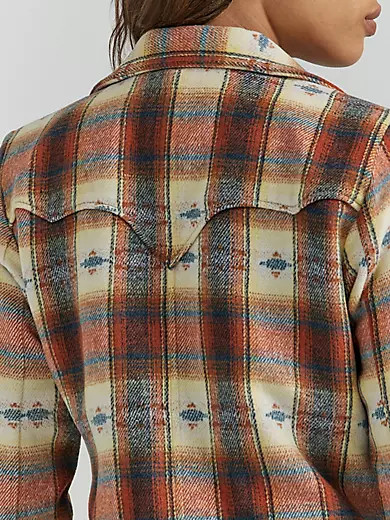 Women's Western Printed Blazer Coat in Creamy Red | Wrangler