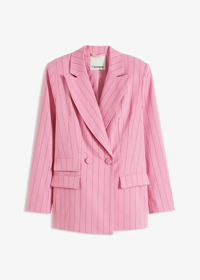 Blazer met krijtstrepen bloesempink-lichtfuchsia gestreept | Bonprix NL (Influencer)