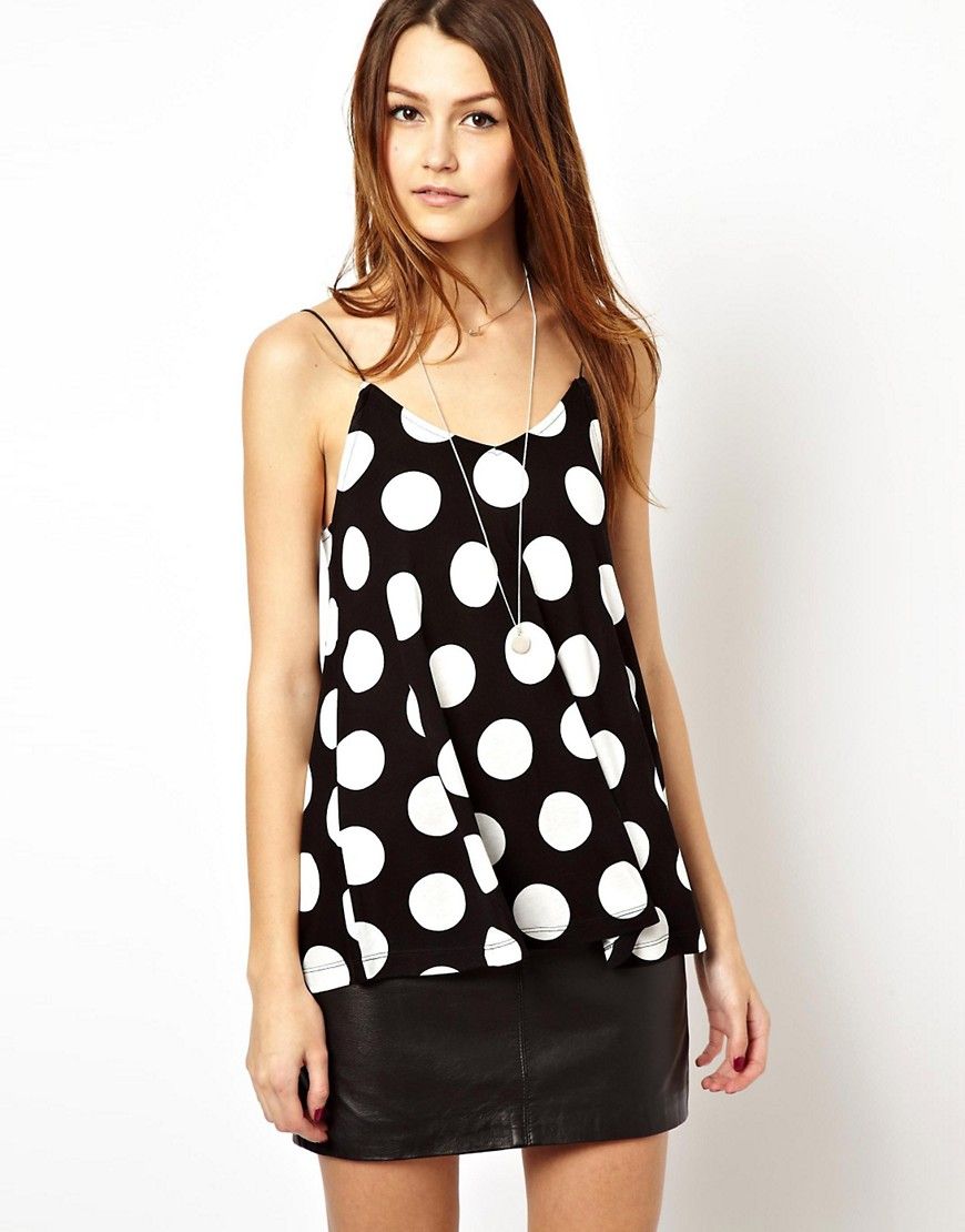 ASOS Swing Cami Top with Spot Print | Asos AU