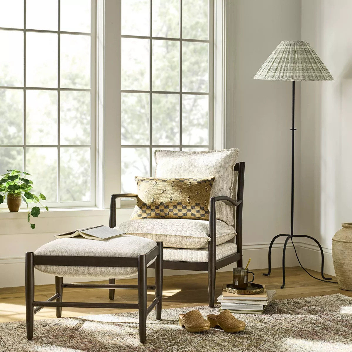 Wood Frame Pillow Top Accent Chair Cream - Threshold™ with Studio McGee | Target