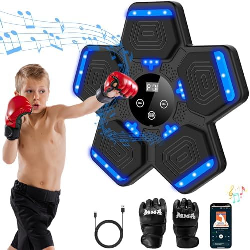 2025 Music Boxing Machine for Adults and Kids, Smart Bluetooth Boxing Training Equipment with Glo... | Amazon (US)