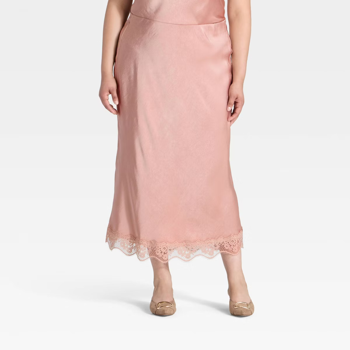 Women's Lace Trim Midi Skirt - A New Day™ | Target