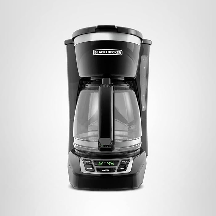 BLACK+DECKER 12-Cup Digital Coffee Maker, Programmable, Washable Basket Filter, Sneak-A-Cup, Auto... | Amazon (US)
